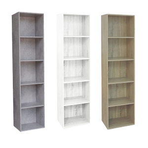 MK-015419W - Libreria Cubi Rovere Nodi/Bianco 