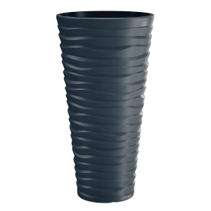 Vaso da fiori con inserto rimovibile Sand Slim Antracite 75 cm