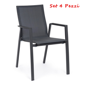 Set 4 Pezzi Sedia C-Br Krion Antr JX55