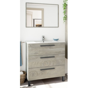 Mobile Bagno Rovere Alaska 3 cassetti Cm 80x45x86H