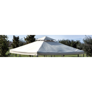 Top Copertura Per Gazebo 3X3 Poliest Beige doppio tetto