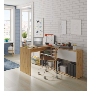 MK-015419W - Libreria Cubi Rovere Nodi/Bianco 