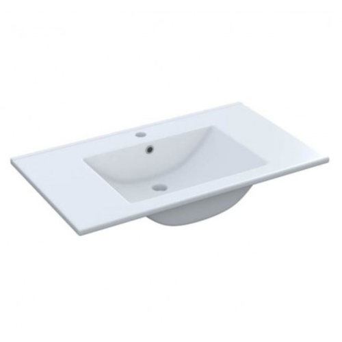 Mobile Bagno Con Lavabo Specchio E Colonna Athena 80 Cm Rovere Alaska