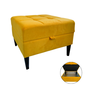 Pouff Apartament Giallo cm 59x59x44H con contenitore