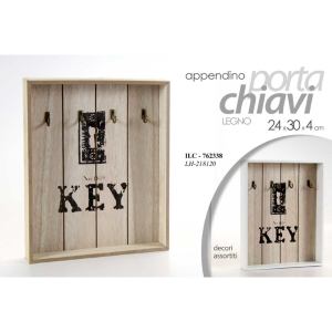 Portachiavi legno 24x30x4