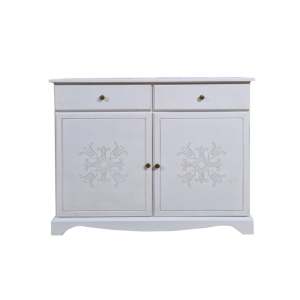 Credenza 2 Ante 2 Cassetti bianco shabby