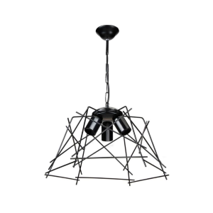 Lampada a sospensione Tena MDL3854 luci in metallo nero asimmetrico