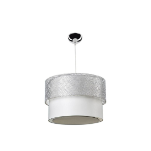 Lampada a sospensione Polo MDL2355 in tessuto grigio