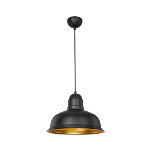 Lampada a sospensione Kumbet MDL3053 metallo nero interno oro