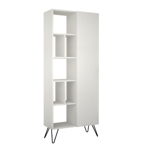 Libreria con anta Jedda colore bianco 80,6x191