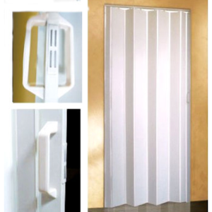 Porta a soffietto in PVC ECO 215x84 Bianco c/magnete