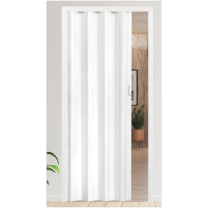 Porta a soffietto super sottile 215x84 Bianco 