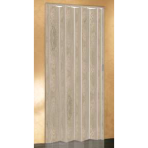 Porta a soffietto in PVC 215x84 Legno chiaro venato in rilievo c/magnete