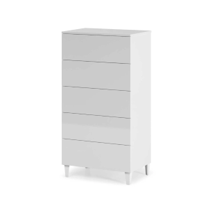 Cassettiera Loft 5 cassetti bianco lucido 61x40x117h