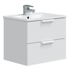 Mobile Bagno Sospeso Bianco lucido senza specchio Cm 60x45x50h