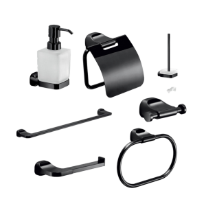 Accessori bagno linea stelvio nero opaco