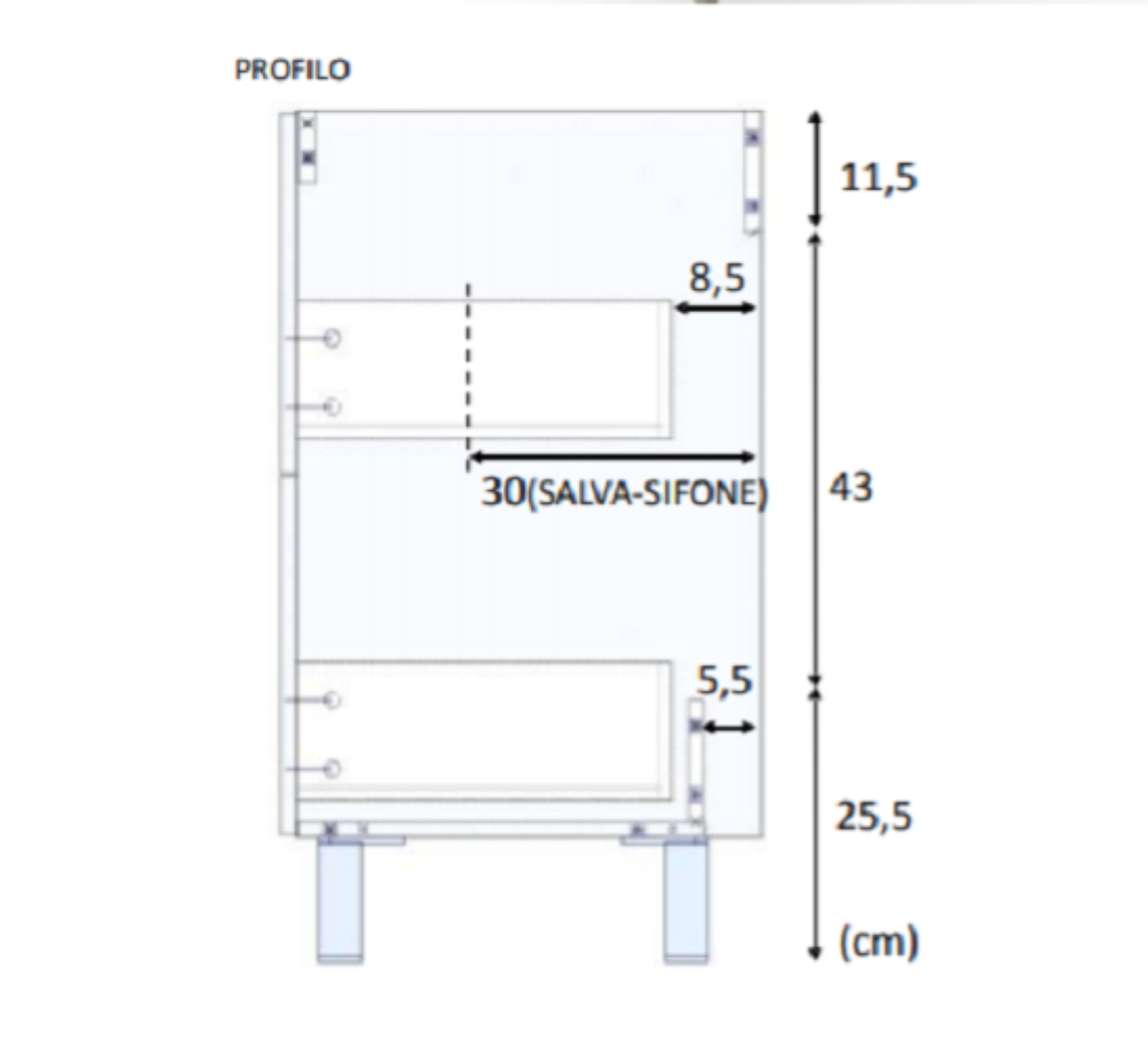 25386 - Kit Mobile Bagno Athena 2C Cm.80X45X80H Rover - Fores