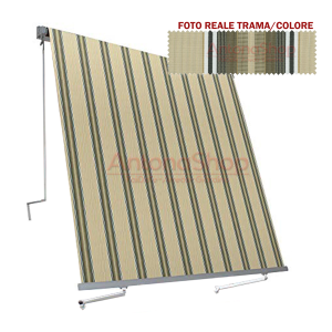 Tenda da Sole a Caduta 1X2,5 MT Beige/Verde