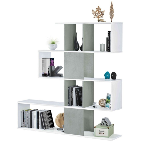 MK-015419W - Libreria Cubi Rovere Nodi/Bianco 