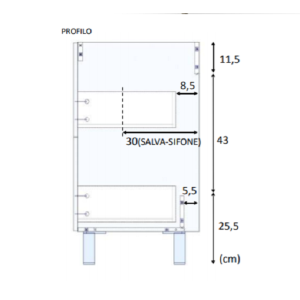 Fores mobile sottolavabo athena 80 2c+specchio