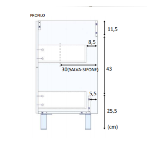 Fores mobile sottolavabo athena 80 2c+specchio