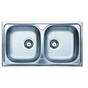 Kit Cucina Lavello Cm 80 Inox 2 Vasche