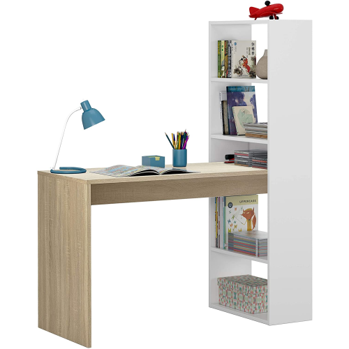 Scrivania con libreria LETI, rovere - TFT Home - Acquista su Ventis.