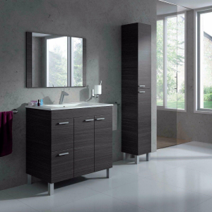 99029 - Mobile Bagno Erika S/Specchio Rovere Bianco - - 