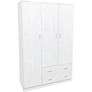 Armadio Space 3 Ante + 2 Cassetti 120X52X190H Bianco Alpes