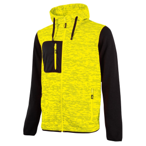 Felpa con zip antinfortunistica Rainbow Yellow Fluo